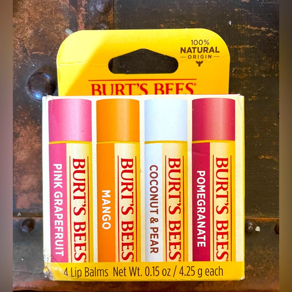 Burt’s Bees Superfruit Moisturizing Lip Balm Set of Four